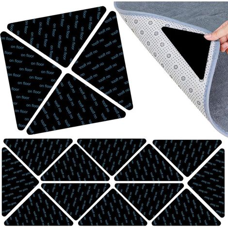 16 pegatinas antideslizantes para alfombras, protectores de esquinas antideslizantes para alfombras, almohadillas antideslizantes para alfombras (1/5)