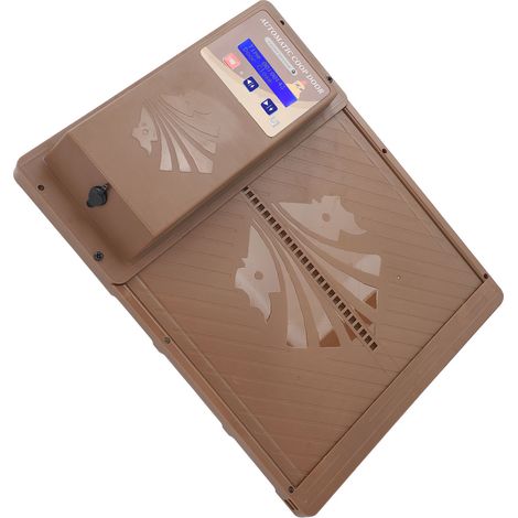 Porte Automatique Poulailler USB 3-en-1 Capteur Lumière Télécommande Minuterie Ouverture Horizontale Marron (1/5)