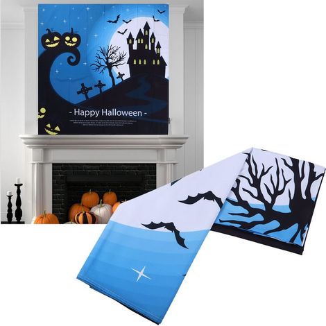 Tapisserie murale décorative pour fête, série Halloween, tapis à faire soi-même, 150 x 150 cm (1/5)