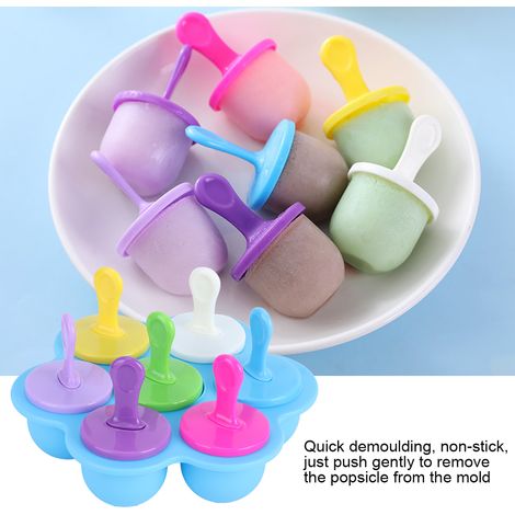 Moules à glace réutilisables en silicone pour la maison, outil de moulage pour la fabrication de glaces soi-même, accessoires de cuisine, bleu (1/5)