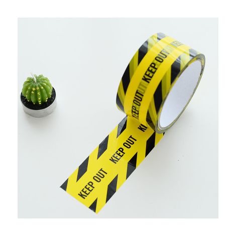 Selbstklebende Sicherheitsbandrolle, gelb, nicht klebend, für Wand- und Bodenausrüstung, Warnung, 1 Stück, Breite 4,8 cm x Länge 25 m