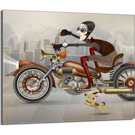 Plaque de protection en verre pour le poêle Moto 60x52 (1/5)