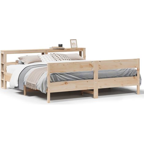 Maison Exclusive - Massivholzbett ohne Matratze 180x200 Kiefernho