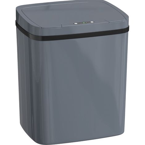 Cubo de basura con sensor 15 L gris HOMVRA (1/5)