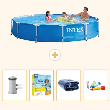 Intex Piscine Tubulaire Ronde - 366x76 cm - 5-pièces  S181 (1/5)