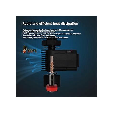 Buse en acier trempé à haut débit pour extrudeuse Hotend, 0,4 mm (1/5)