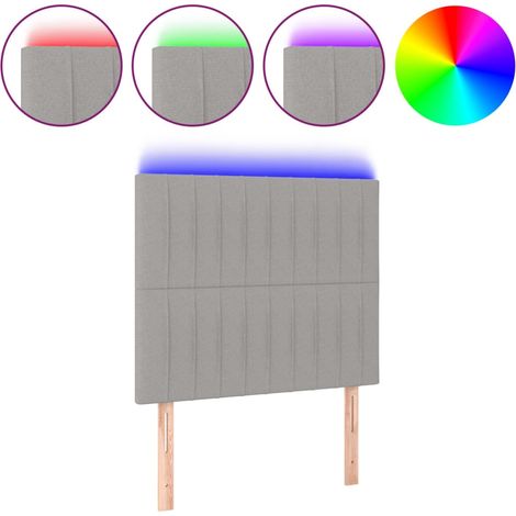 Maison Exclusive - Testiera a LED Grigio Chiaro 80x5x118/128 cm in Tessuto