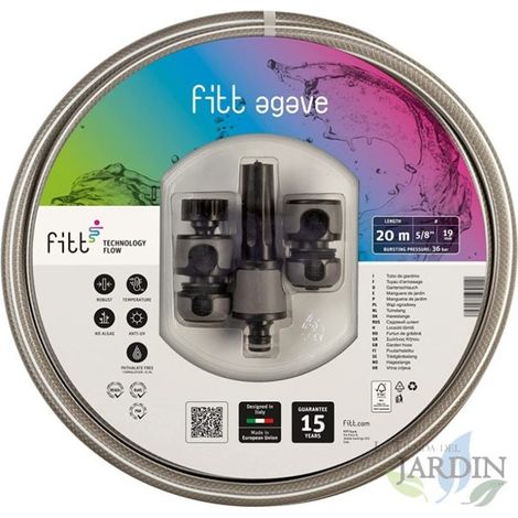 Kit tubo da giardino Agave 15mm 15 metri + lancia e accessori