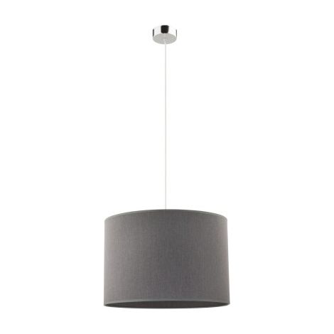 Suspension Nowodvorski Hotel grise tissu Ø47 cm chromée