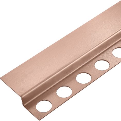 Balneo Profilé de douche frontale, au sol 130cm, acier inoxydable, finition cuivre, Pente de 1,5% (1/5)
