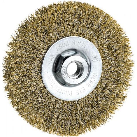 Brosse métallique inox. circulaire ondulée 115 mm ALYCO 197652 (1/5)