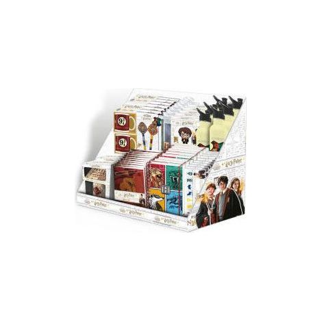 Harry Potter Espositore da Banco 74 Pezzi Gadget e Cancelleria