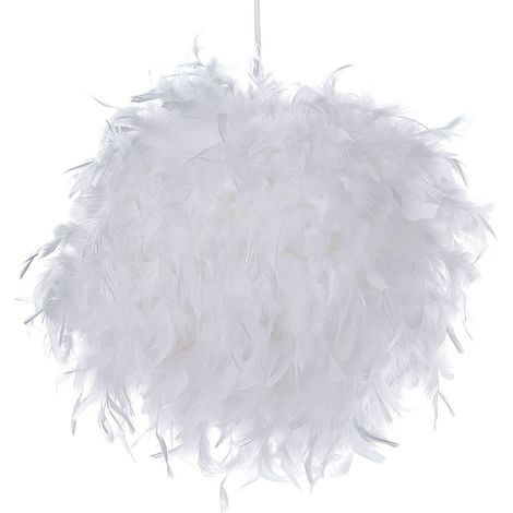 Pendant Lamp DRAVA Feathers White