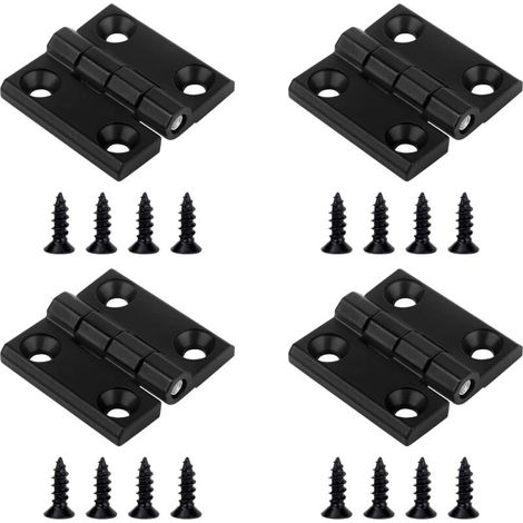 Charnières de porte pliantes en bois 40x40 mm, vis incluses, pour armoire, tiroir, fenêtre (1/5)
