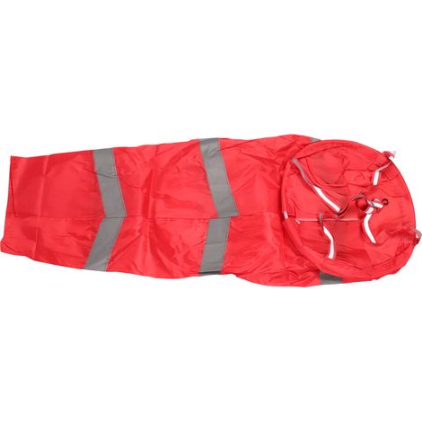 Manche à air légère et résistante en polyester, 100 cm, réfléchissante, pour mesurer la direction du vent en extérieur, idéale pour l'agriculture et l'industrie. Couleur rouge. (1/5)