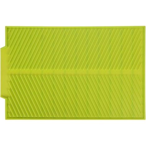 Tapis de vidange Planche à égoutter universelle Plats de séchage Tapis de séchage enroulable antidérapant Plateau en silicone résistant à la chaleur et antidérapant (vert)