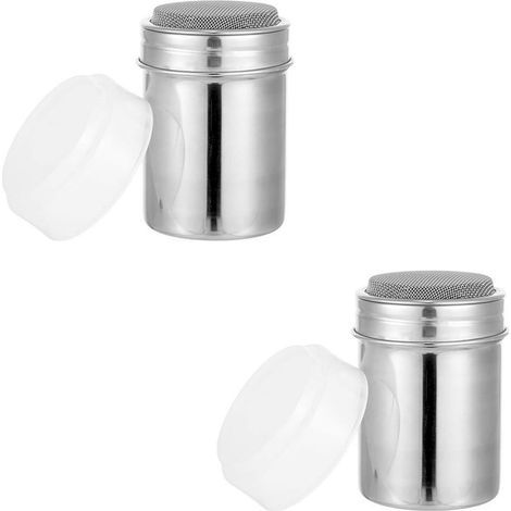 Meelzeven - 200 ml - 6 x 8.5 cm - Acero Inoxidable - Para Harina Azúcar Cacao Café Sal Especias - 2 Unidades (1/5)