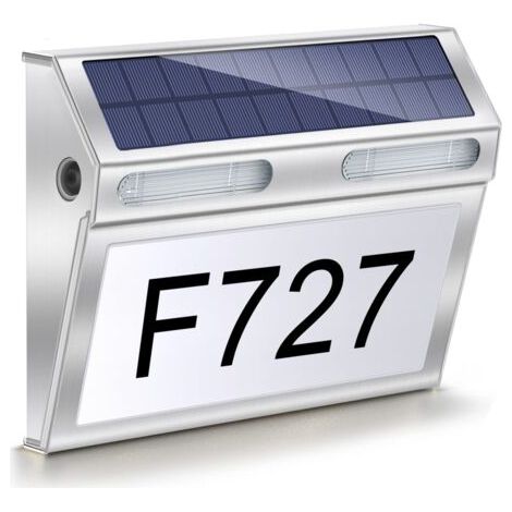 Pair - Lampe de charge solaire LED, 3 niveaux d'éclairage, Détecteur de mouvement, IP65, 1.5W, 1800mAh, Argent (1/5)