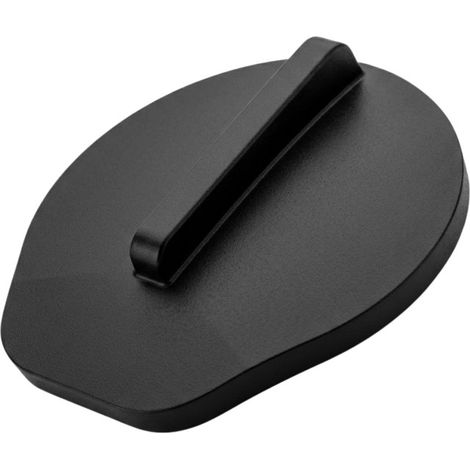 Bouchon pour bonde de douche Valentin ultra-plate Smart, élastomère noir