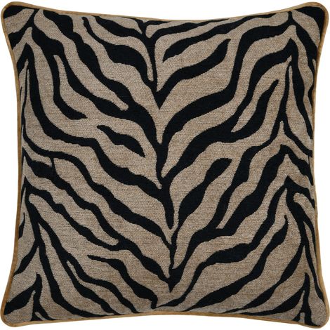 Coussin imprimé zèbre Noir 45x45 cm