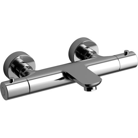 KIMURA Mitigeur thermostatique mural pour baignoire, chrome (1/4)