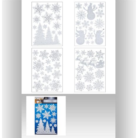 Strass Flake Aufkleber 29X41 - Schneemann (1/5)