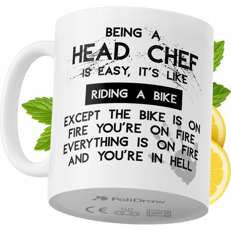 Lustige Tasse für den Chefkoch – Kaffee- oder Teebecher mit witzigem Textdesign – ideal für Geburtstage, Namenstage, Feiertage und besondere Anlässe. Hochwertige Tasse für Zuhause, Büro und Arbeit. Fa