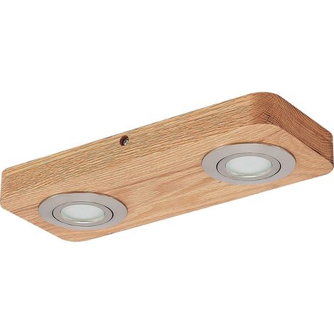 LED Ceiling Light 'Mikari' made of Wood for Living Room & Dining Room