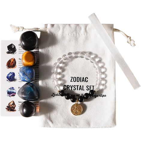 Lot de 12 pierres naturelles polies signes du zodiaque cristal minéraux brut irrégulier décoration spirituelle cadeau original (1/5)
