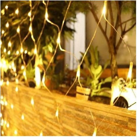 Filet lumineux LED blanc chaud 3 x 2 m, 192 LED, pour Noël (1/5)