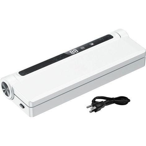 Machine de mise sous vide compacte 60 kPa avec 20 sacs, écran LED, pour viandes, noix et autres produits alimentaires (prise US). (1/5)