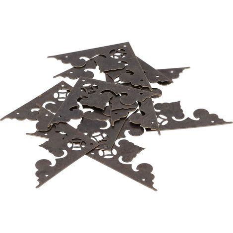 Lot de 10 protège-coins triangulaires antiques pour boîtes en bois, accessoires de quincaillerie (1/5)