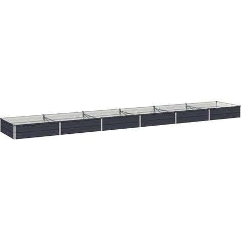Hochbeet im Garten Anthrazit 480 x 80 x 24 cm vidaXL