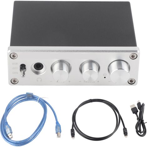 DAC Audio AC Q3 PRO avec Amplificateur Casque pour Écouteurs 3.5MM (Argent) (1/5)