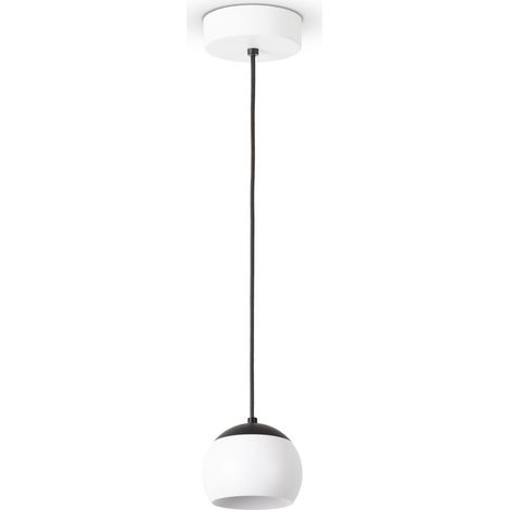 Paco Home Pendelleuchte Esstisch Hängelampe Esstischlampe Beton Retro Vintage Lampe Typ 2, Weiß-Schwarz