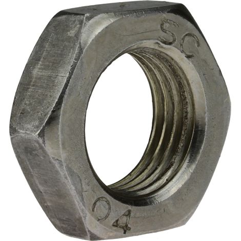 Reidl DIN 439 Sechskantmuttern, Feingewinde M 48, niedrige Form, mit Fase Form B 04 Au blank, Gewindesteigung 2 mm (1/4)
