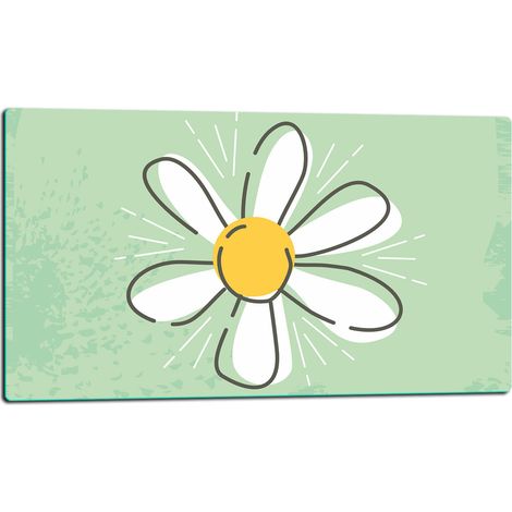 Tagliere in vetro 52x30 con decorazioni floreali (1/5)