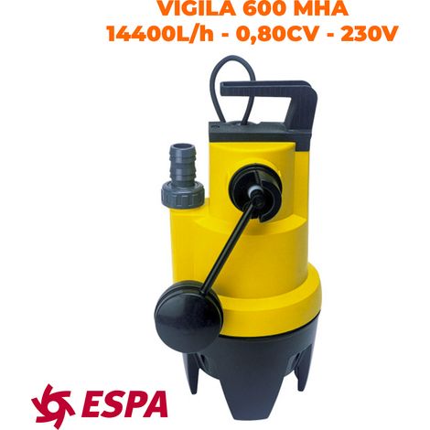 Pompe submersible portable pour eaux usées VIGILEX - ESPA Puissance : 1230V - Modèle : Vigilex 600 (1/4)