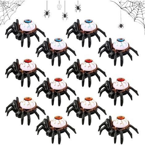 Bougies araignées d'Halloween, 12 bougies chauffe-plat sans flamme, LED orange, veilleuse araignée à piles pour Halloween (1/5)