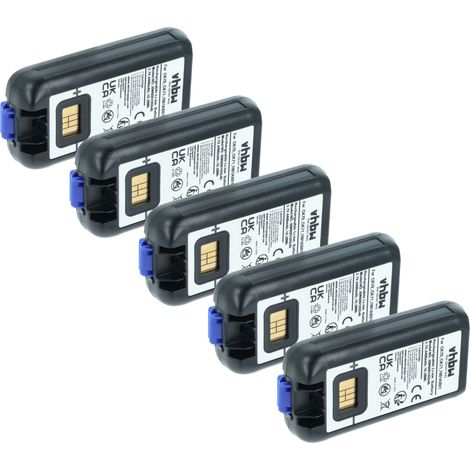 vhbw 5x Batería recargable reemplaza Intermec 318-046-001, 1001AB02, 318-046-011, 1001AB01 para PDA (4400mAh, 3,7V, Li-Ion)