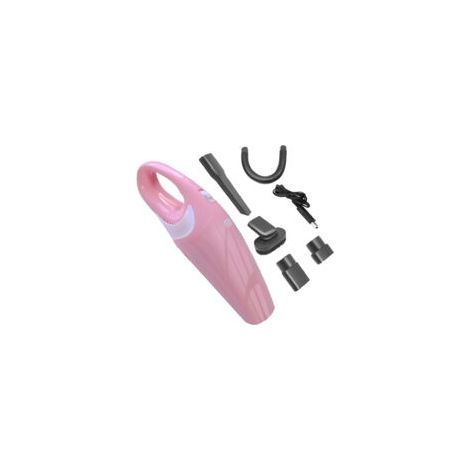 Aspirateur portatif sans fil avec chargement USB, collecteur de poussière, mini aspirateur portatif double usage pour clavier, ordinateur de voiture (rose)