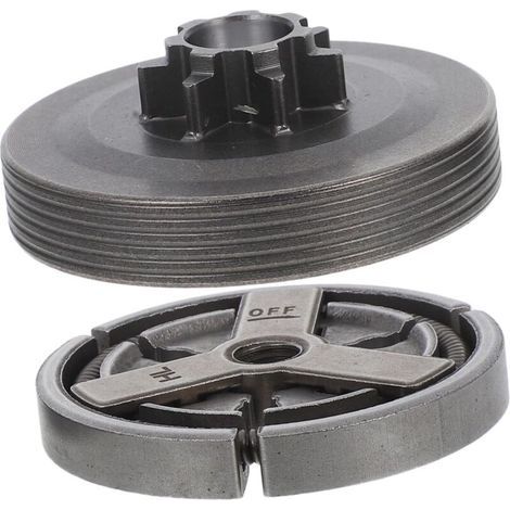 Kit frizione e pignone per motosega 52/5800, gruppo trasmissione per la manutenzione della motosega, robusto componente motore per giardinaggio e agricoltura. (1/4)