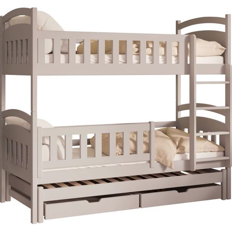 Litera Vista 119, Cachemira, De dos pisos, De dos pisos with a pull-out extra cama, 80x180, 80x170, Madera, Somieres, 86x188x164cm