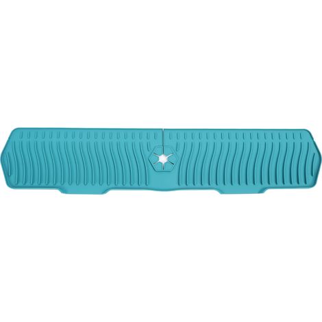 29.92in Kitchen Sink Splash Guard Silicone Faucet Handle Drip Catcher Tray Kitchen Gadgets Sink Accessories for Kitchen Counter Bathroom Green