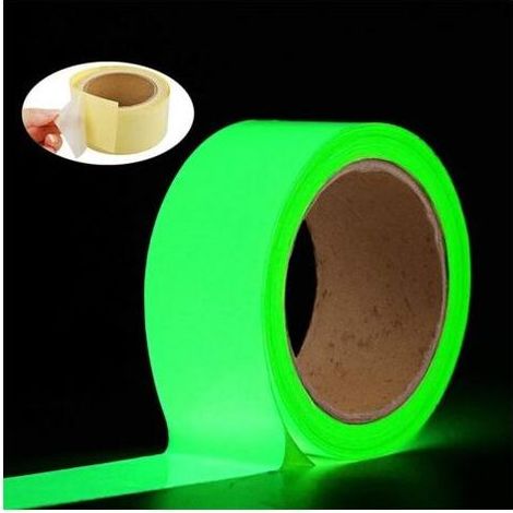 Ruban Adhésif Phosphorescent,Lumineux Ruban Autocollant,Ruban Fluorescent 5m x 5cm Glow in The Dark Tape pour Décoration de La Maison de Signe de Sécurité (1/5)