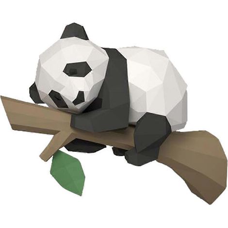 Modèle en papier 3D d'un panda pour la décoration intérieure, A--