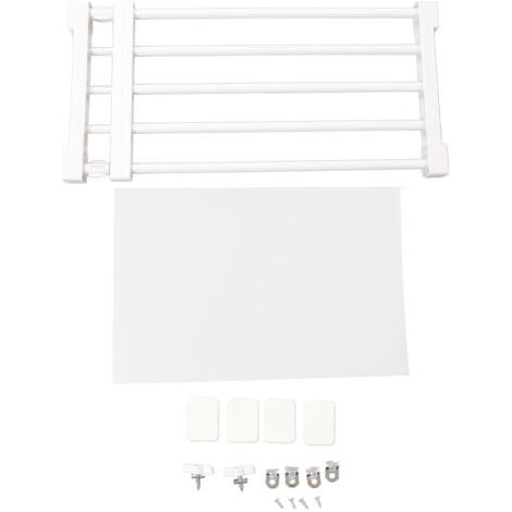 QORVA- tagère de tension de placard extensible sans clous, diviseur d'armoire, support de rangement pour armoire de 50 à 80 cm de longueur (1/5)