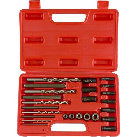 Jeu d'outils spéciaux pour extracteur de vis 25 pièces (boîte rouge) (1/5)
