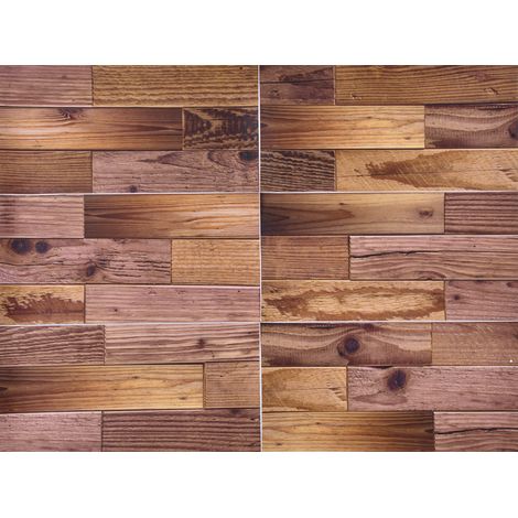 Lot de 18 stickers muraux imitation bois, imperméables, pour la rénovation de meubles (cuisine, salle de bain). Faciles à décoller et à coller. (1/5)