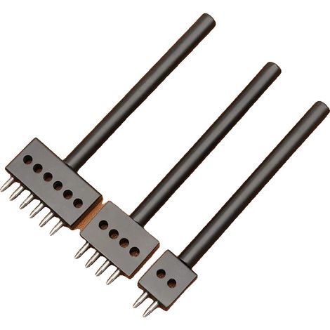 Lederlocher-Werkzeugsatz, Stahlkonstruktion, vielseitig für DIY-Projekte, 6mm Schwarz (1/2)